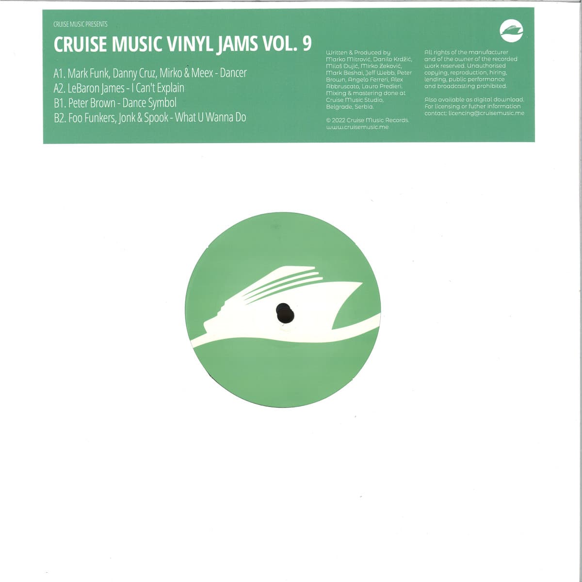 Cruise Music Vinyl Jams Vol 9