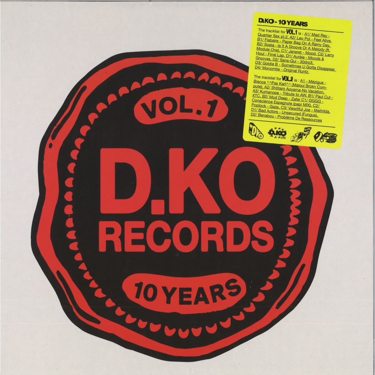 D.KO 10YEARS Vol. 1 (2x12")