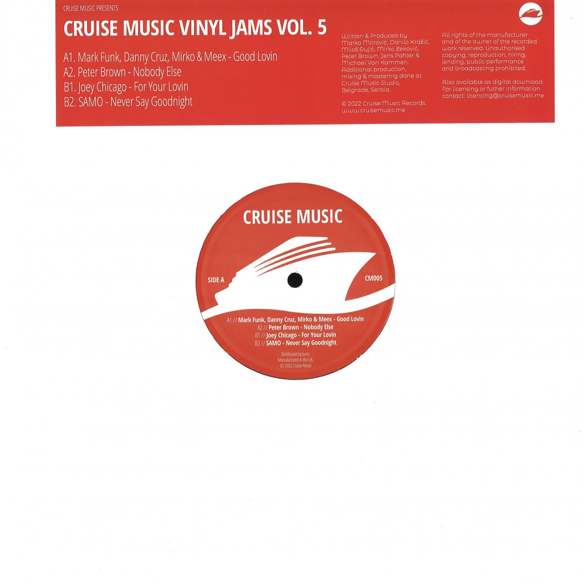 Cruise Music Vinyl Jams Vol 5