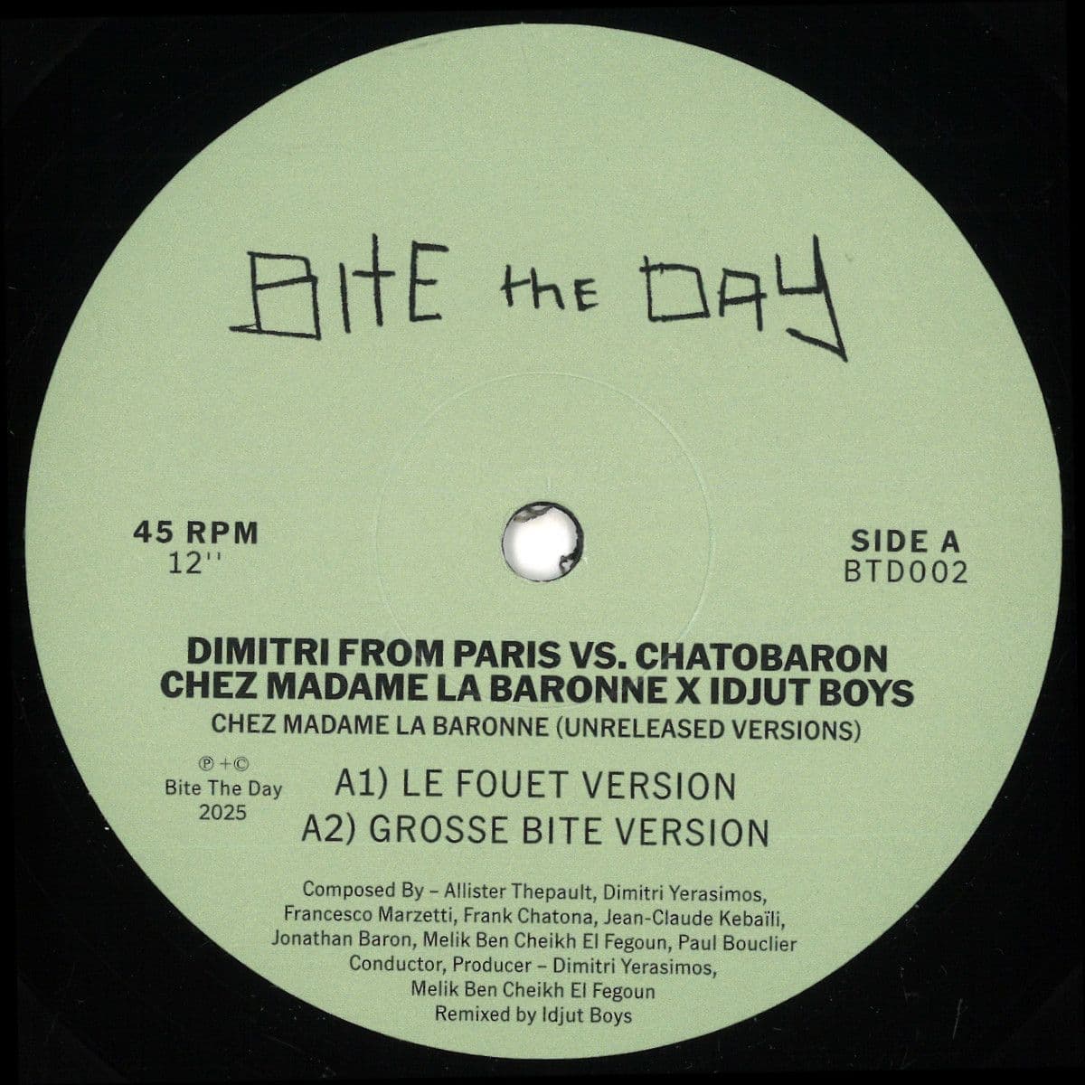 Chez Madame La Baronne – Unreleased Idjut Boys Versions