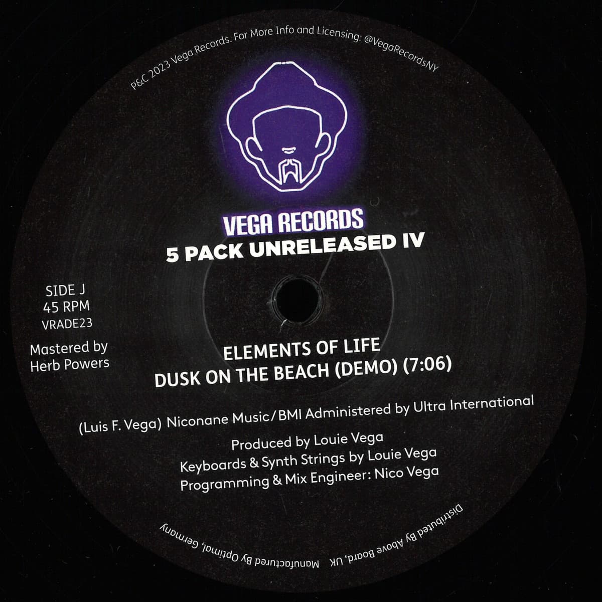 Vega Records 5 Pack Unreleased IV 5x12"