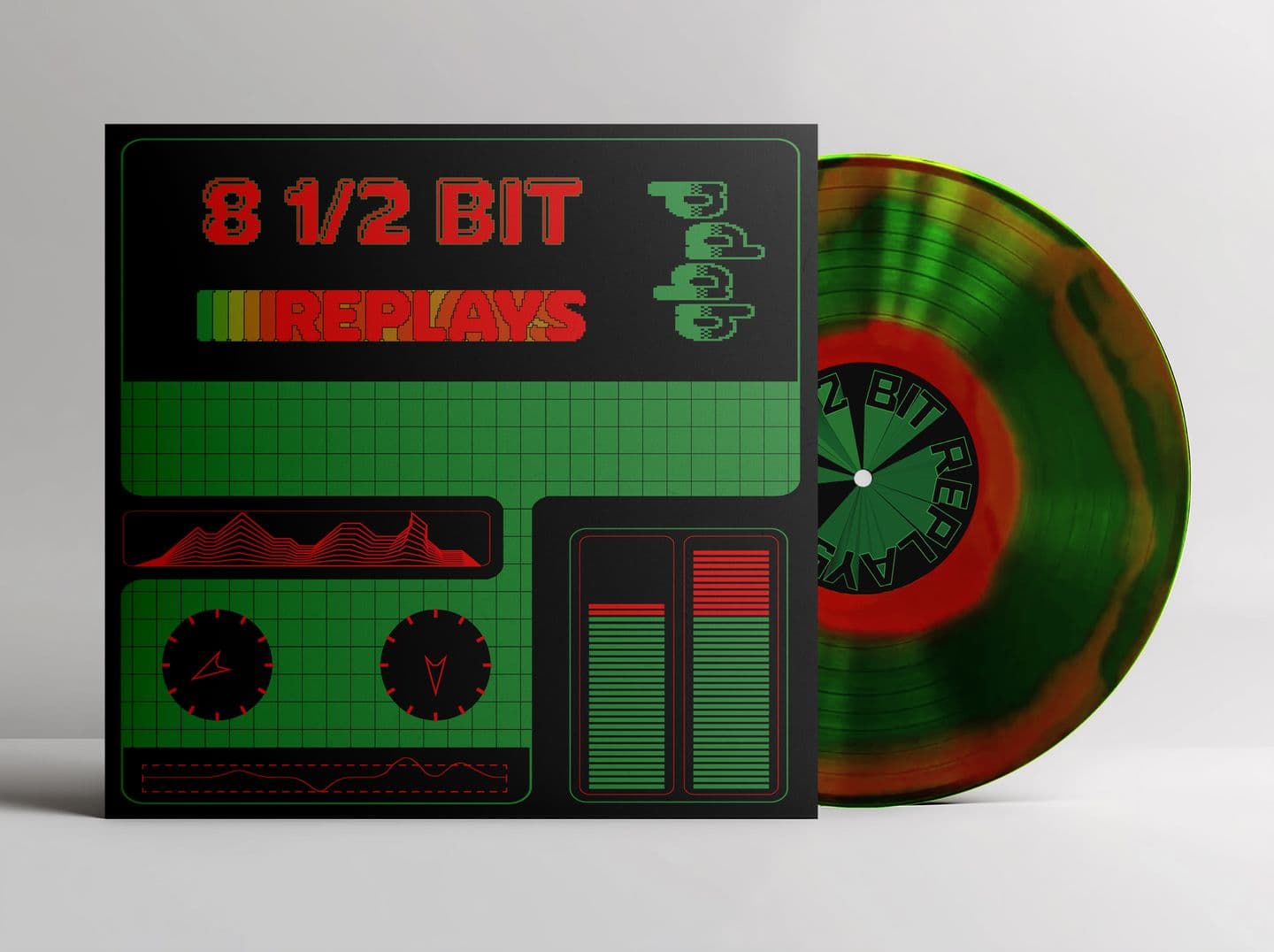 8 1/2 Bit Replays (LP green and red smashed vinyl) thumbnail 2